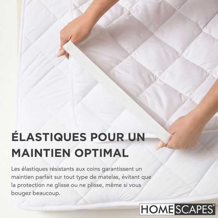 Surmatelas rafraîchissant 60x120 cm pour lit bébé/enfant, confort respirant, hypoallergénique, lavable – HOMESCAPES