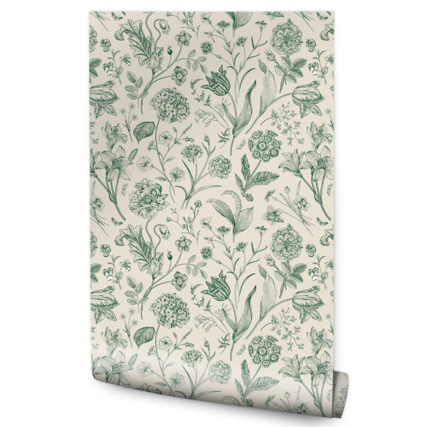 Tapeta Polne Kwiaty W Stylu Vintage