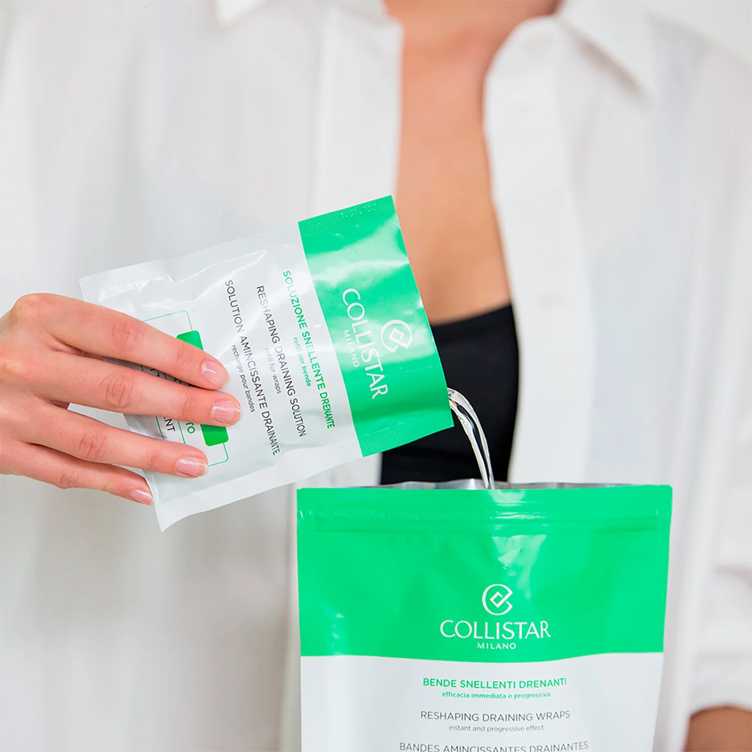 Corpo Soluzione Snellente Drenante REFILL Per Bende - Crema gambe e glutei snellente, Crema pancia e fianchi snellente, Crema pancia e fianchi rimodellante, Crema gambe e glutei drenante, Crema braccia tonificante