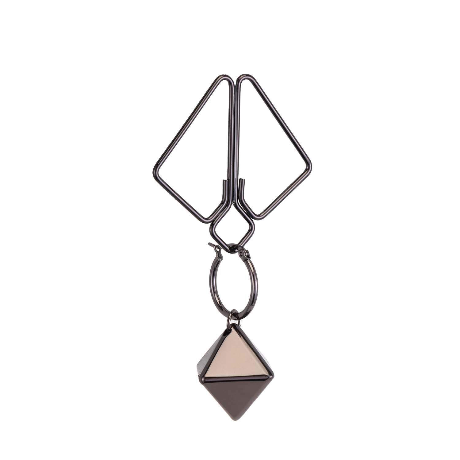 Pinces à tétons Lockink avec pendentif lourd, grises