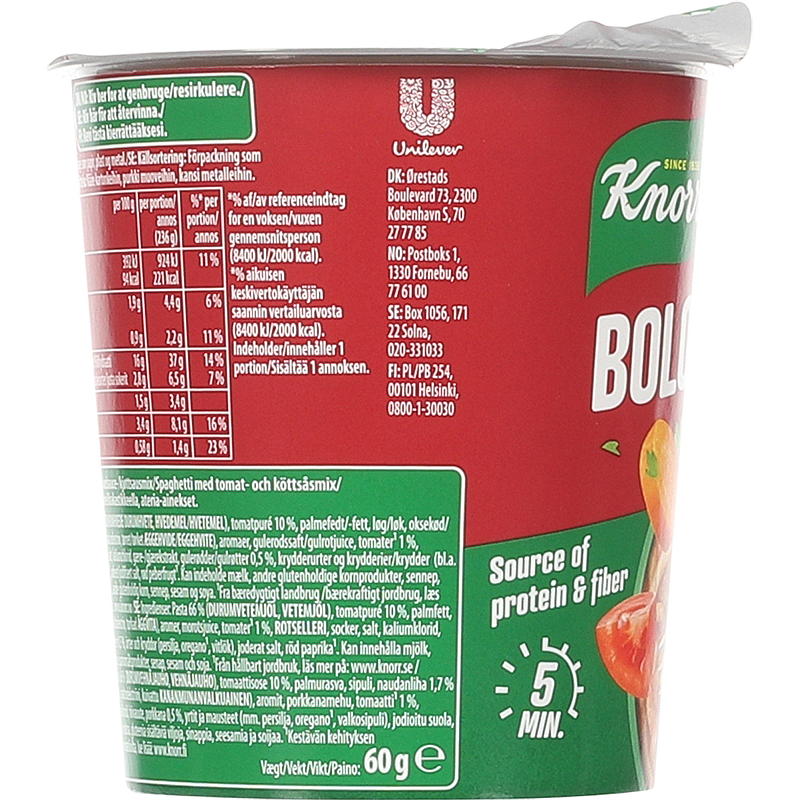 Knorr Bolognese 60 g snackskopp Knorr
