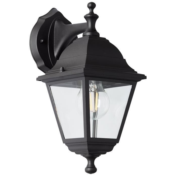 Aplique de pared exterior con iluminación descendente - BRILLIANT - NISSIE negro - E27 1x60W