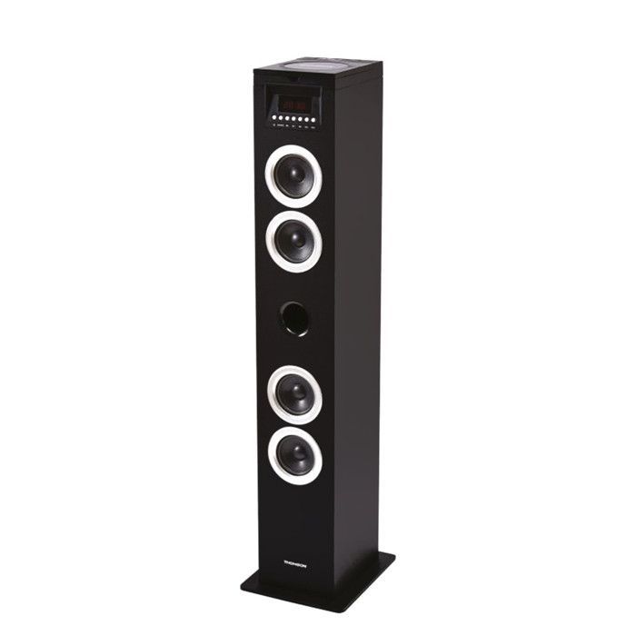 Sound tower con lettore CD Bluetooth DS120CD, porta USB/SD, radio FM, 60 Watt + chiavetta USB da 32 GB