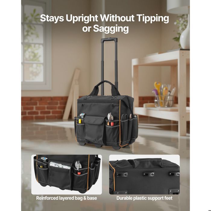 Cassetta portautensili su ruote DUOKU - Modello 18YC600U - Portata massima 50 kg - 25 tasche - Dimensioni 46x27x43 cm