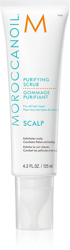 Moroccanoil Scalp Purifying Scrub is een milde, kalmerende reinigingsscrub voor de hoofdhuid.