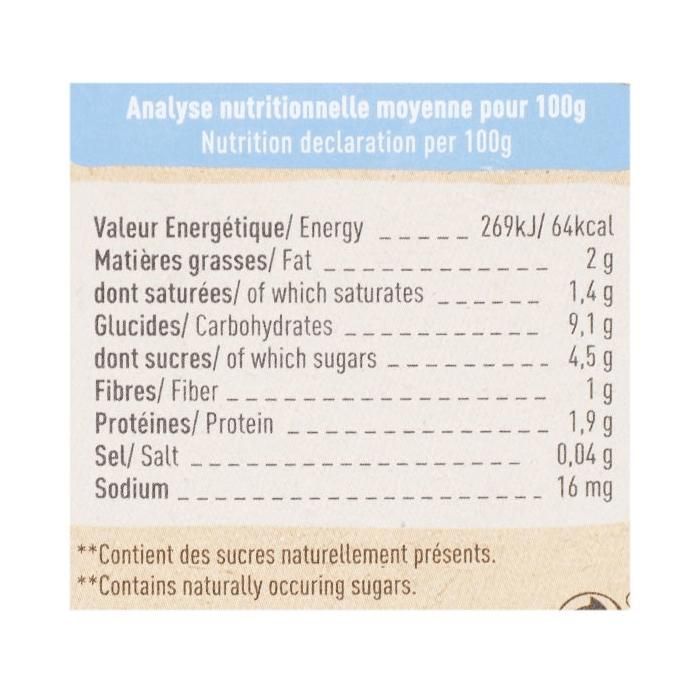 Babybio brassé chèvre poire vanille dès 6 mois 4 gourdes x 85g