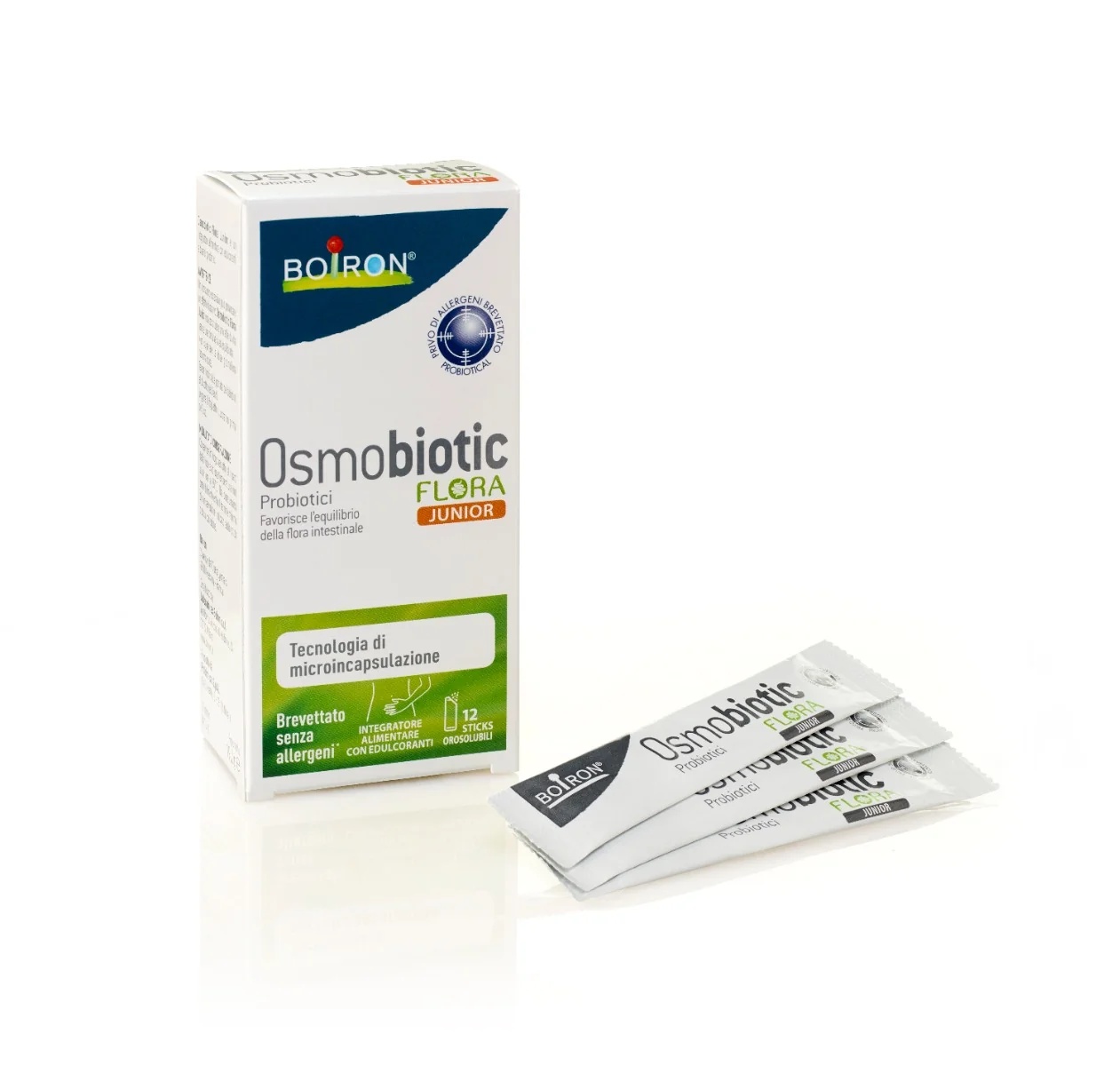 BOIRON Boiron Osmobiotic Flora Junior Probiotic voedingssupplement, 12 zakjes met frambozensmaak