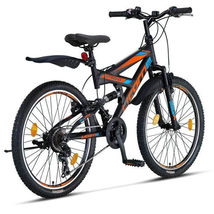 Unicorn Bike 26 Inch Premium Mountain Bike – Versatile All-Terrain Bike for City and Nature, (Black-Orange-Blue 26)