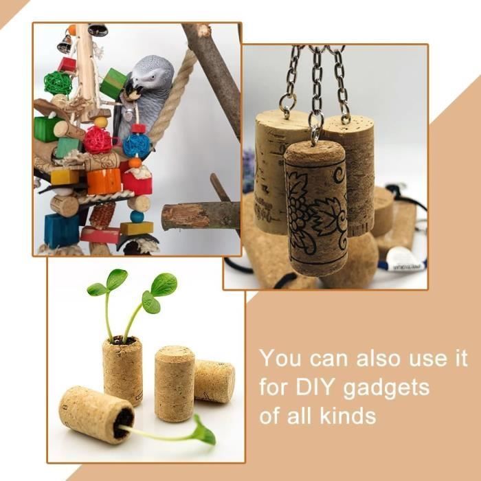 Tapón para vino - Sin especificar - 21*40 mm - Corcho apto para uso alimentario - 100 unidades - Reutilizable
