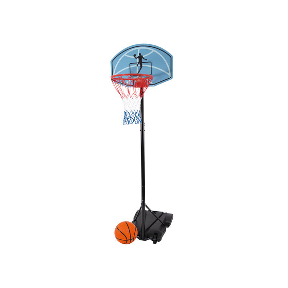 Cesta de basquete com bola