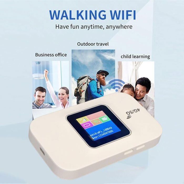 Point d'accès WiFi mobile 4G LTE déverrouillé avec emplacement pour carte SIM, routeur portable