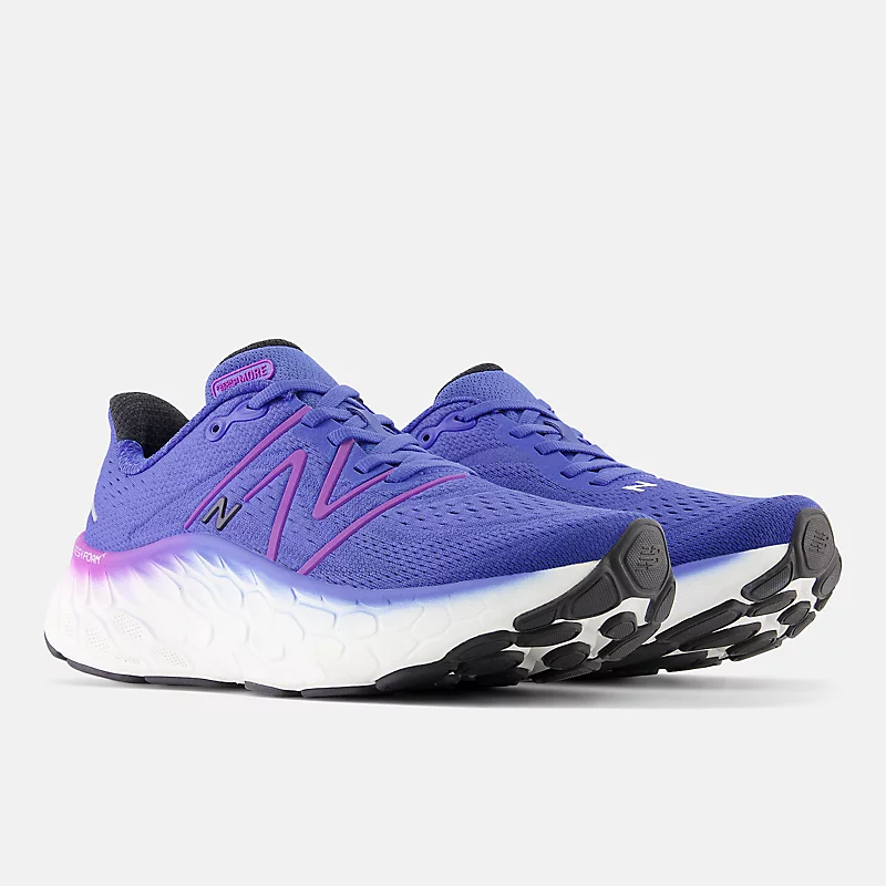 Fresh Foam X More v4 für Damen – Meeresblau mit kosmischem Rosa