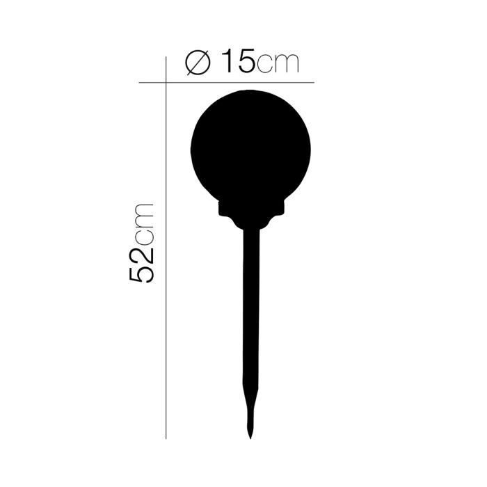 Juego de 2 luces solares para jardín, lámparas LED, bolardos solares para exteriores - Diámetro 15 x Altura 52 cm - JUANIO