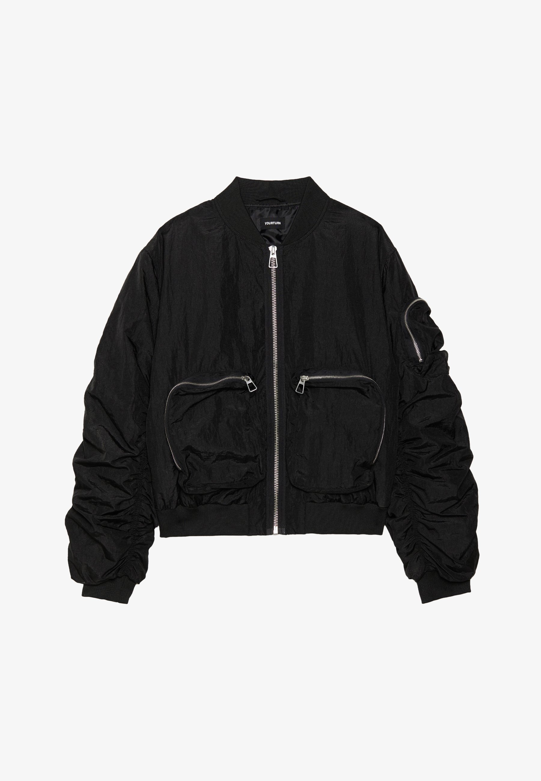 YOURTURN UNISEX - Kurtka typu bomber - czarna