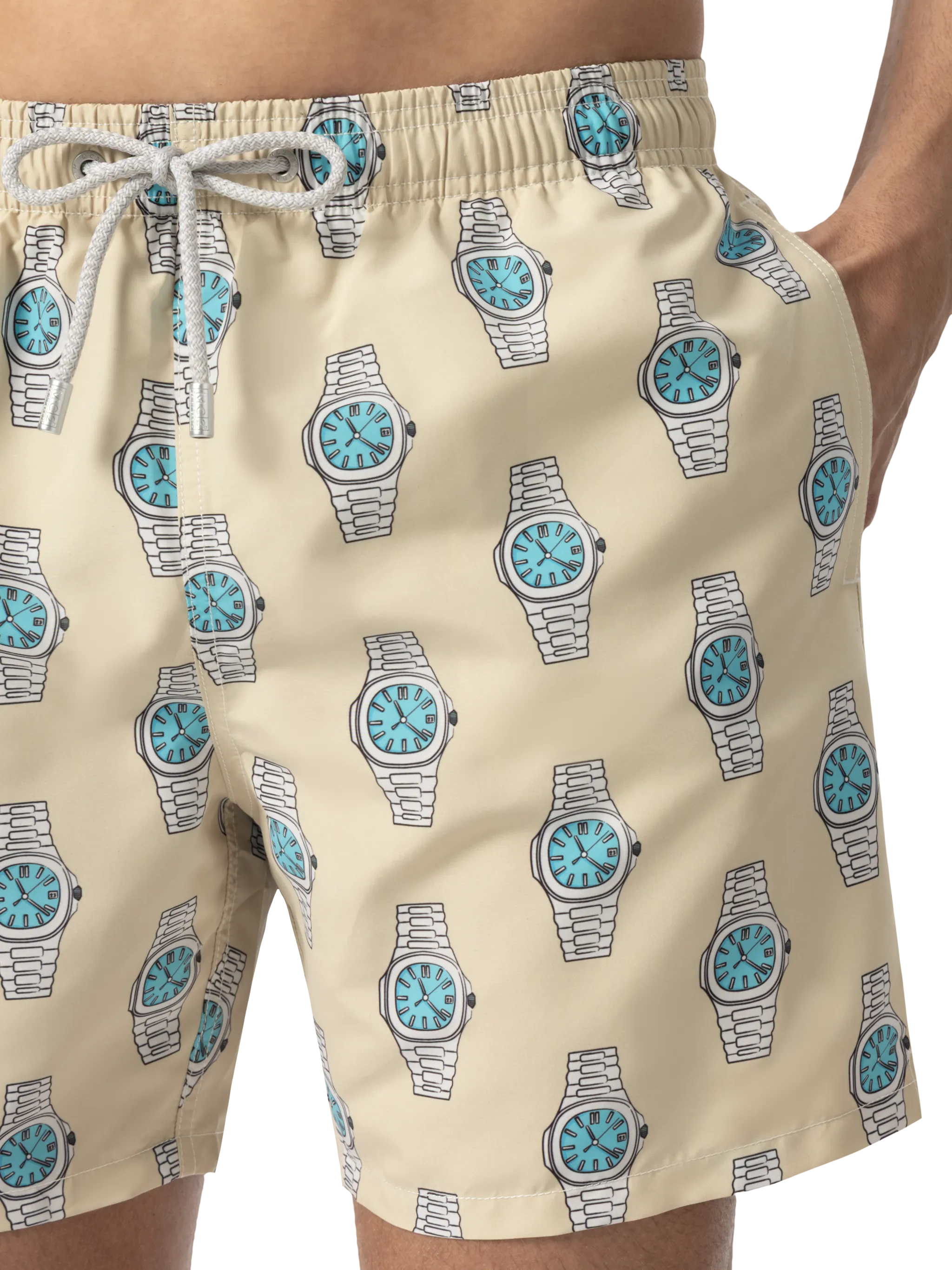 Gustavia midi-badpak met horlogeprint
