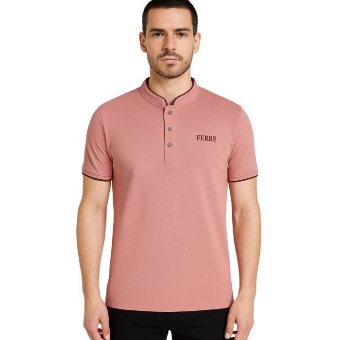 Polo Ferre de manga corta con cuello mandarín Giorgio Rose para hombre