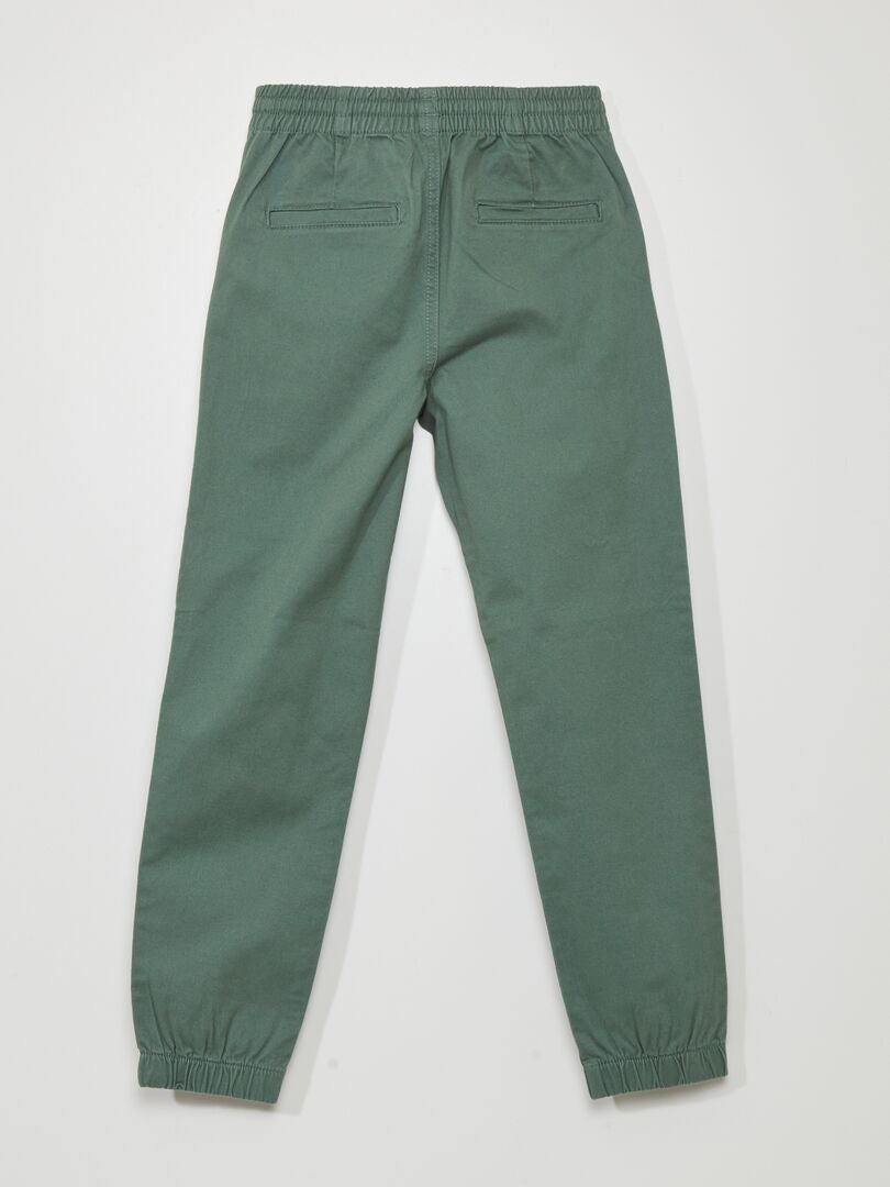Joggingbroek met elastische tailleband - GROEN
