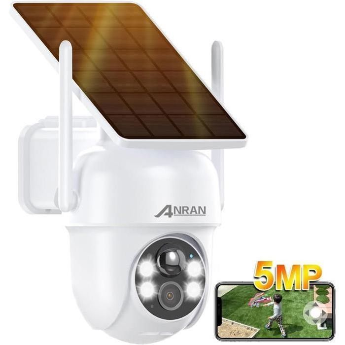 5MP Caméra Surveillance Extérieur sans Fil Solaire 3K  HD Batteries Rechargeable avec panneau solaire intégrée-ANRAN Q4 Max