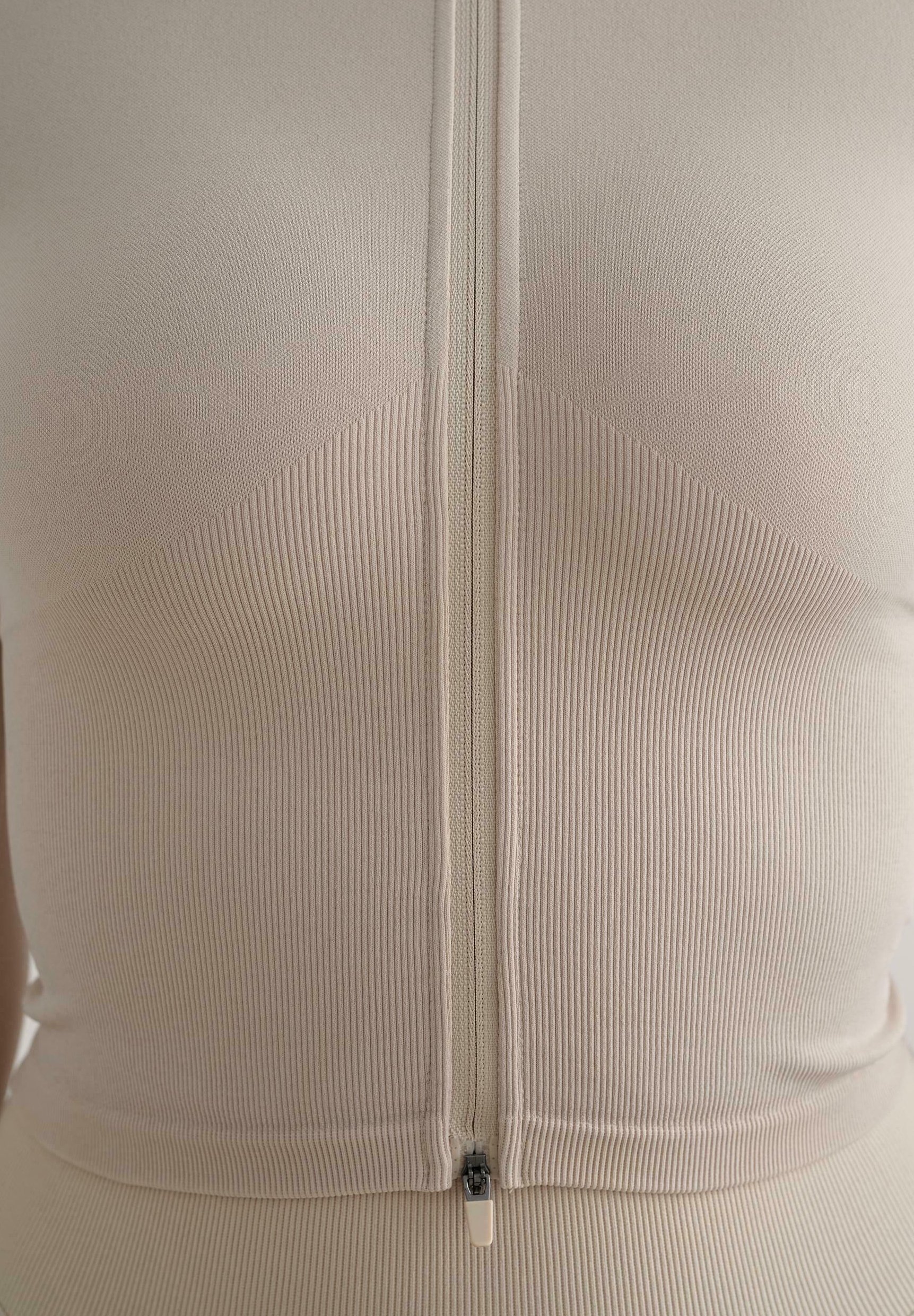 Felpa con zip aim'n® - beige