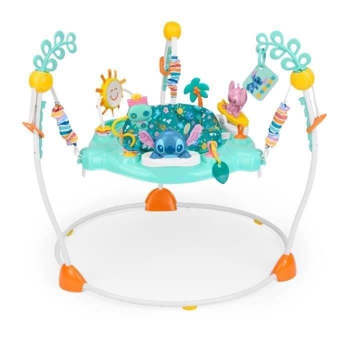 DISNEY BABY -STITCH- Aire d'éveil bébé multi-jouets, siège sauteur à rebonds évolutif, pivotant à 360°  10 jeux interactives Disney