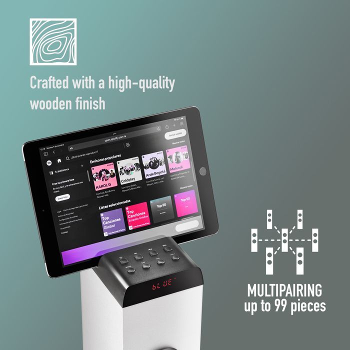 Geluidstoren - NGS - Sky Charm Pro Wit - 80 W - Bluetooth 5.4 - Uitzendfunctie (tot 99 eenheden)