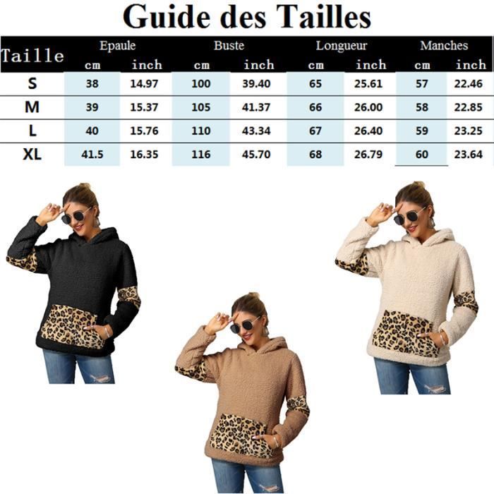 Damen-Sweatshirt – LEOCLOTHO – Doppelseitiger Leopardenprint – Kapuze – Lange Ärmel – Khaki