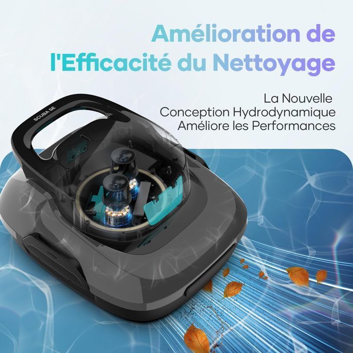 Limpiador robótico de piscinas AIPER Scuba SE - 90 minutos de autonomía - Inalámbrico - Drenaje rápido
