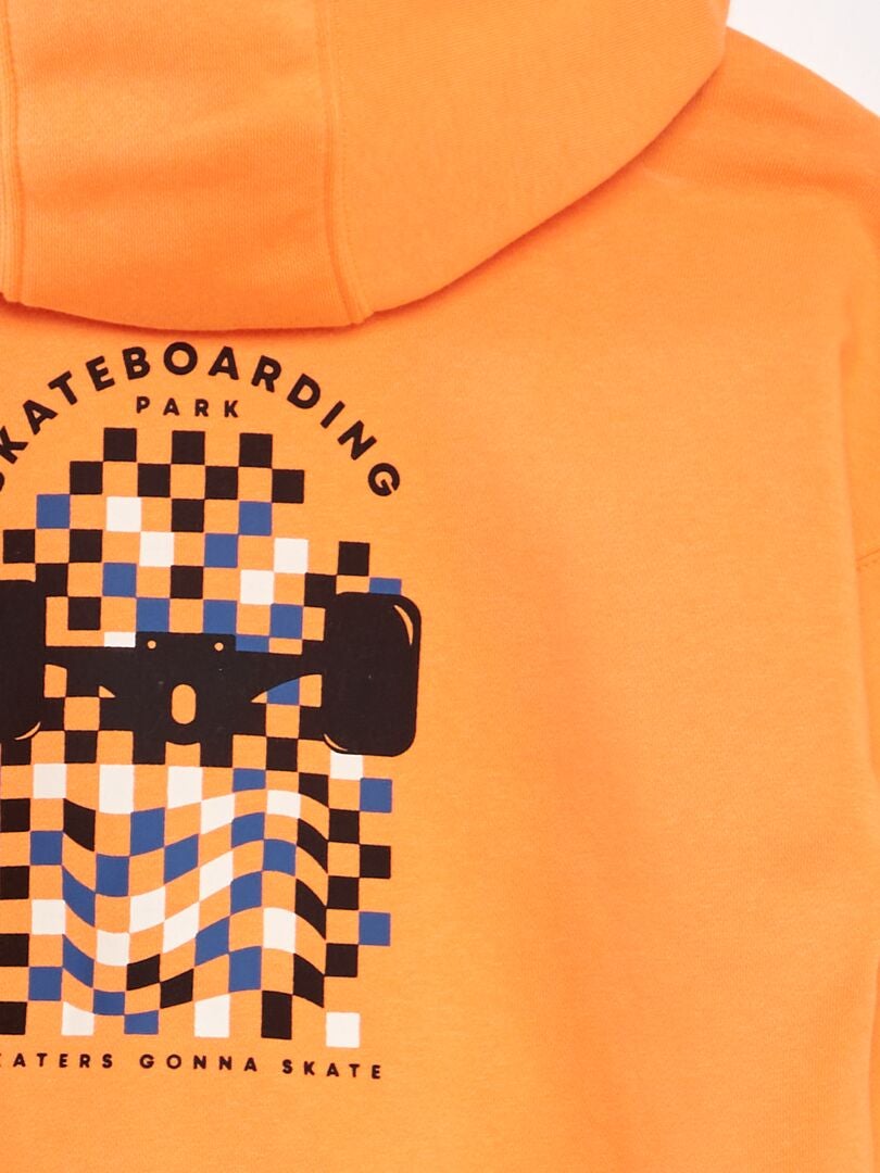 Sudadera animada con capucha - NARANJA
