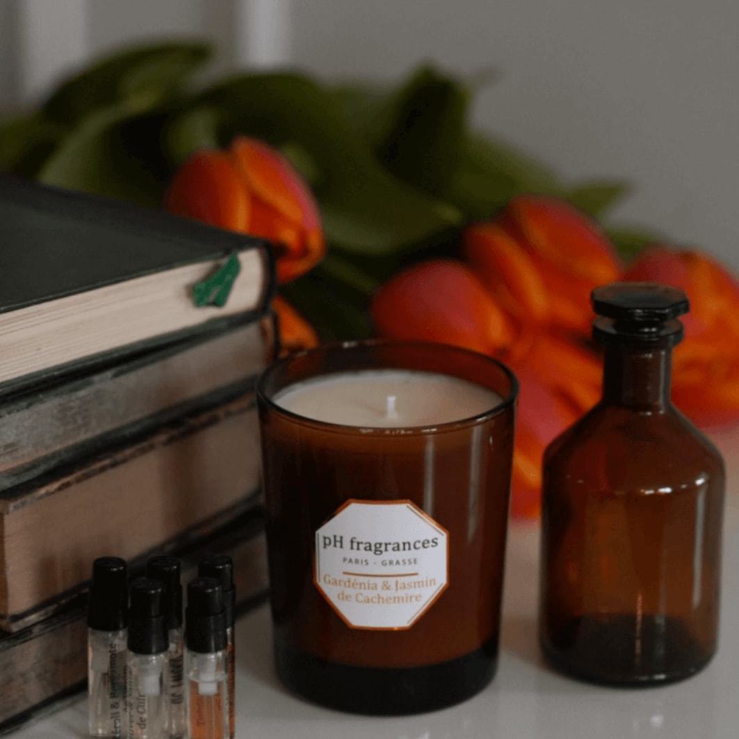 pH-Düfte žvakė Gardénia & Jasmin de Cachemire žvakė – 180 g