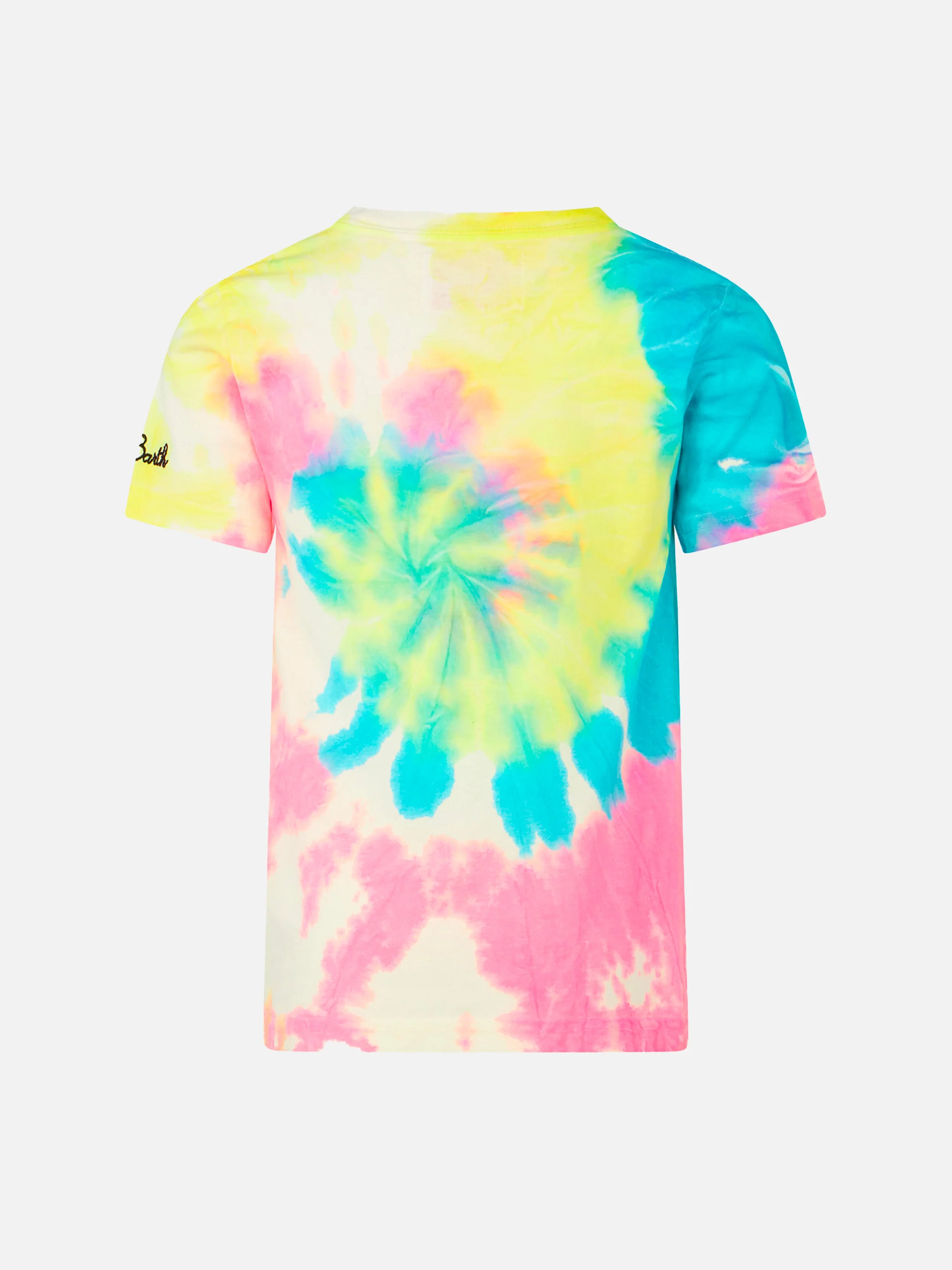 Sun Barth tie-dye print en borduurwerk kindershirt