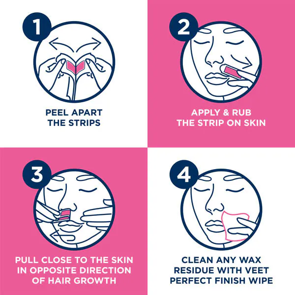 Veet Pure Inspiration depilační pásky na obličej citlivé 20 ks