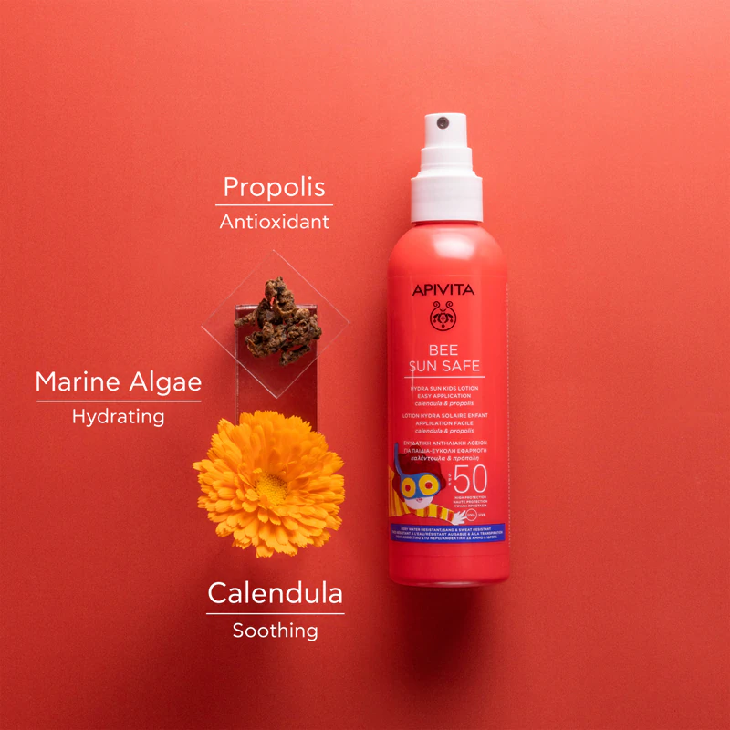 Apivita Bee Sun Safe Kids Spray SPF50 opaľovací krém pre deti SPF 50