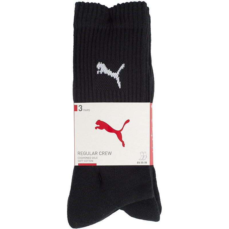 Calcetines deportivos Puma, paquete de 3, tallas 35/38-43/46 Puma Crew