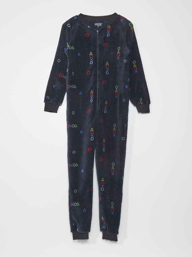 Gamer trainingspak pyjama - ZWART