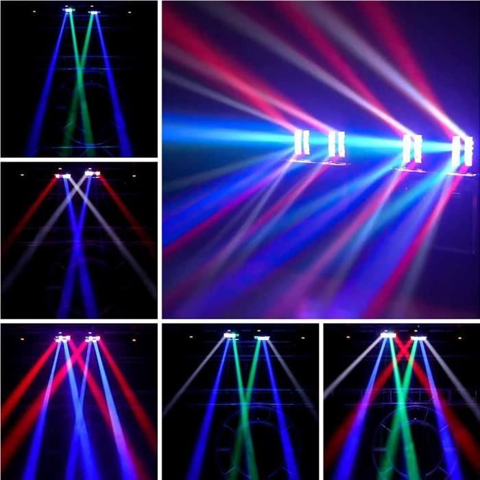 Efecto de luz de discoteca tipo araña de 8x10W - FOLAYA - Control de sonido y DMX512 - Estroboscópico alto