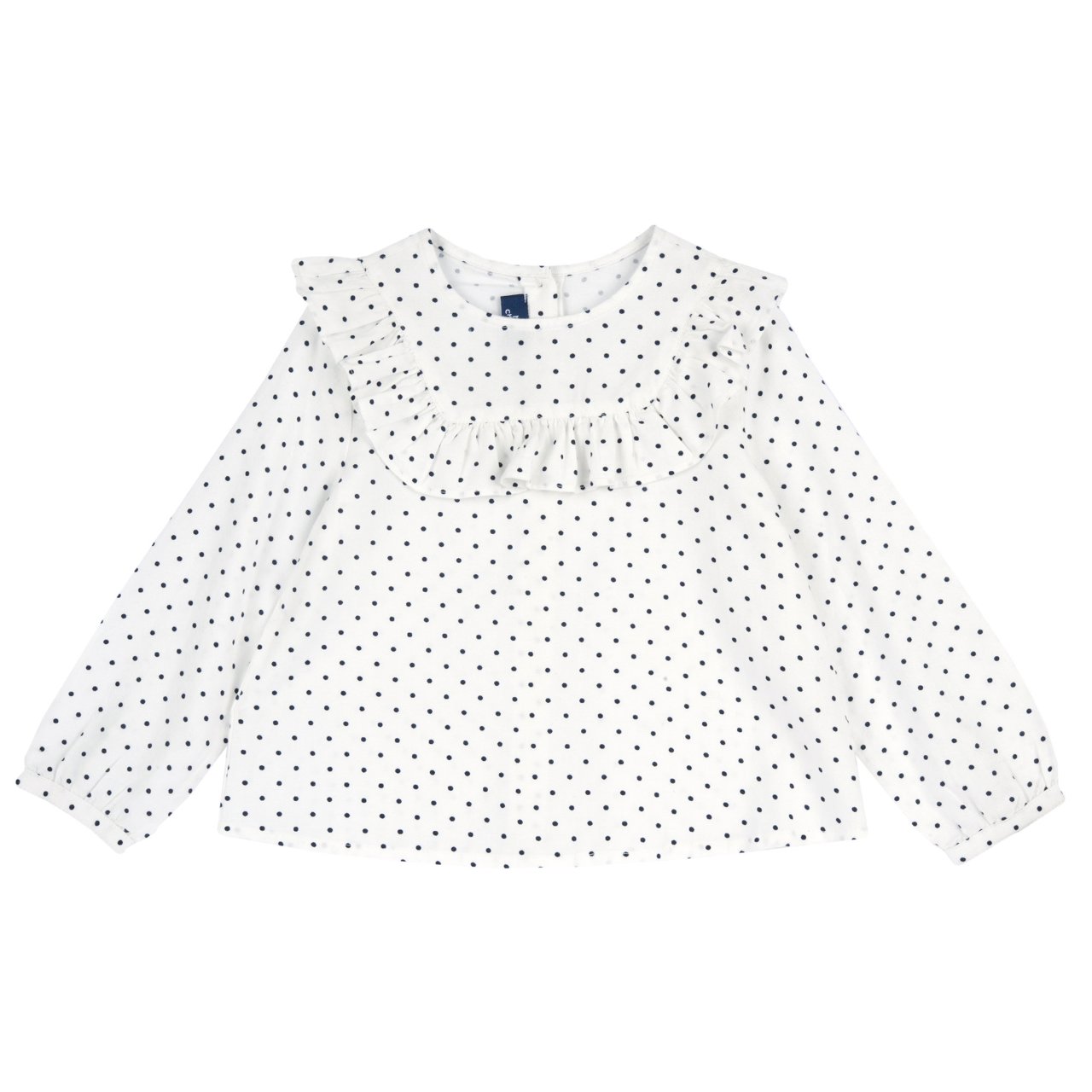 chemise à pois à manches longues