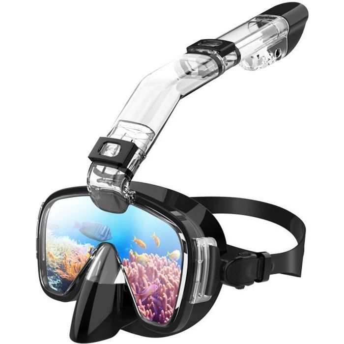 Anti-fog Snorkeling Mask, Silicone Diving Kit with Innovative Integrated Breathing System and Support