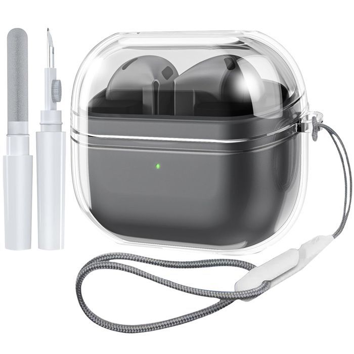 8-in-1 case for Samsung Galaxy Buds 3 Pro and Galaxy Buds 3, includes 2 cases, 2 carabiners, 2 lanyards, and 2 cleaning kits