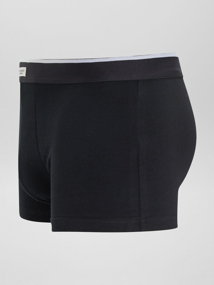 Conjunto de 3 bóxers elásticos - NEGRO