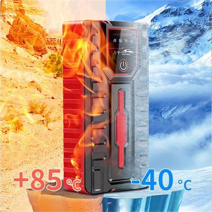 Avviatore di emergenza per batteria auto 5000A, caricabatterie portatile da 49800 mAh per auto a benzina da 6.0L o diesel da 4.0L, LED, SOS, impermeabile.
