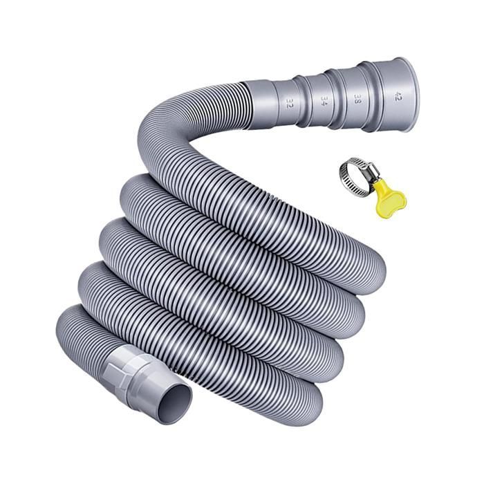 Kit de manguera de drenaje para autocaravanas de 3 m - Manguera de drenaje para caravanas con adaptador ajustable, sistema de aguas residuales versátil.
