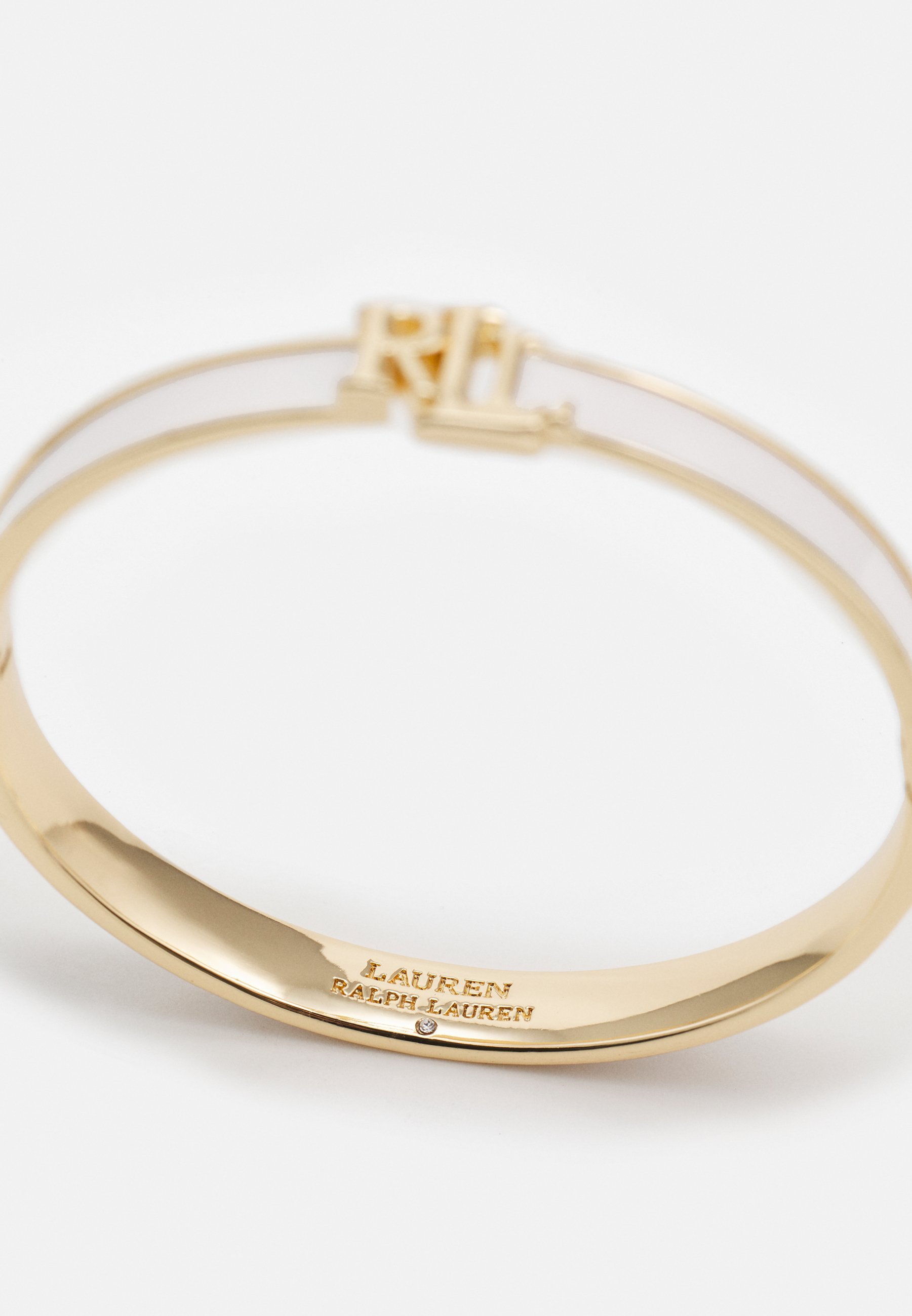 Lauren Ralph Lauren HINGE BANGLE - Armbånd - gold-coloured/white