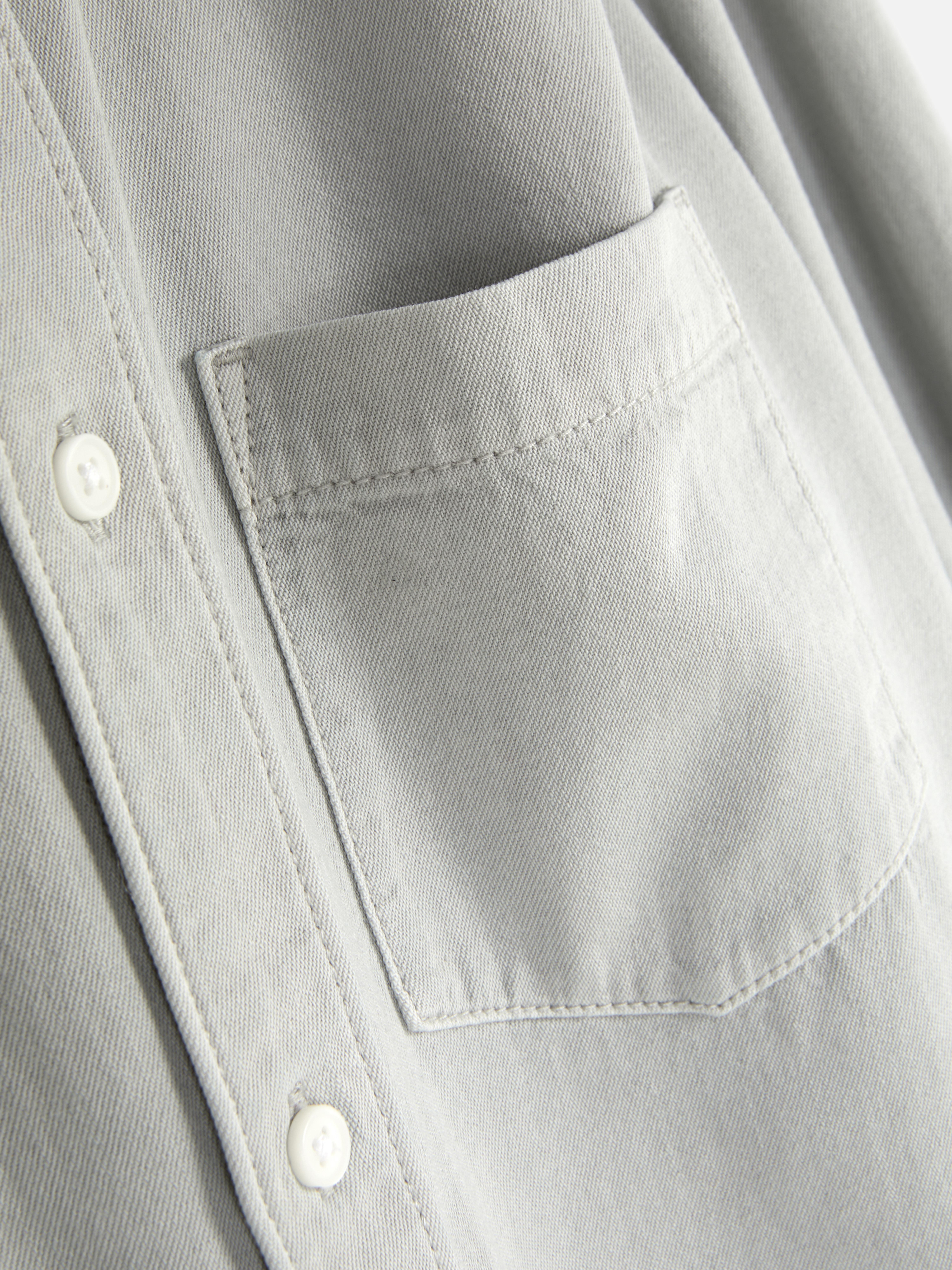 Hosszú ujjú twill pamuting Laza, hosszú ujjú, gombos záródású twill pamuting