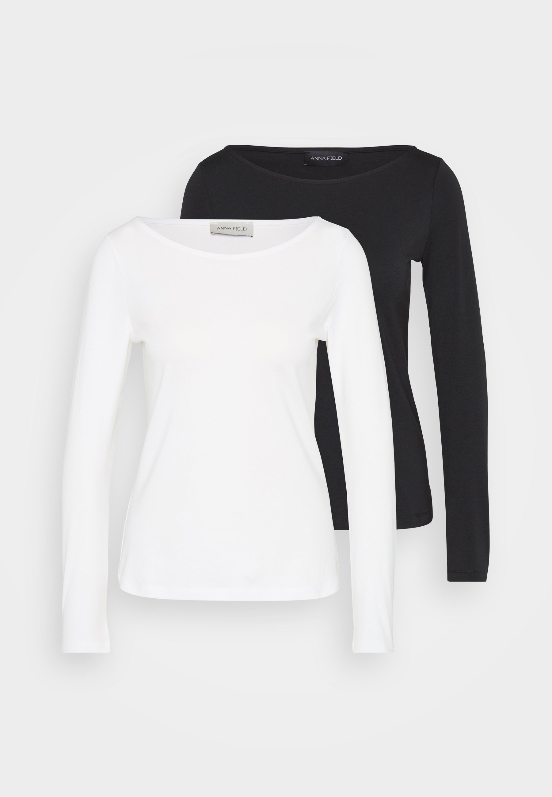 Anna Field Petite 2-pack - Top met lange mouwen - zwart/wit