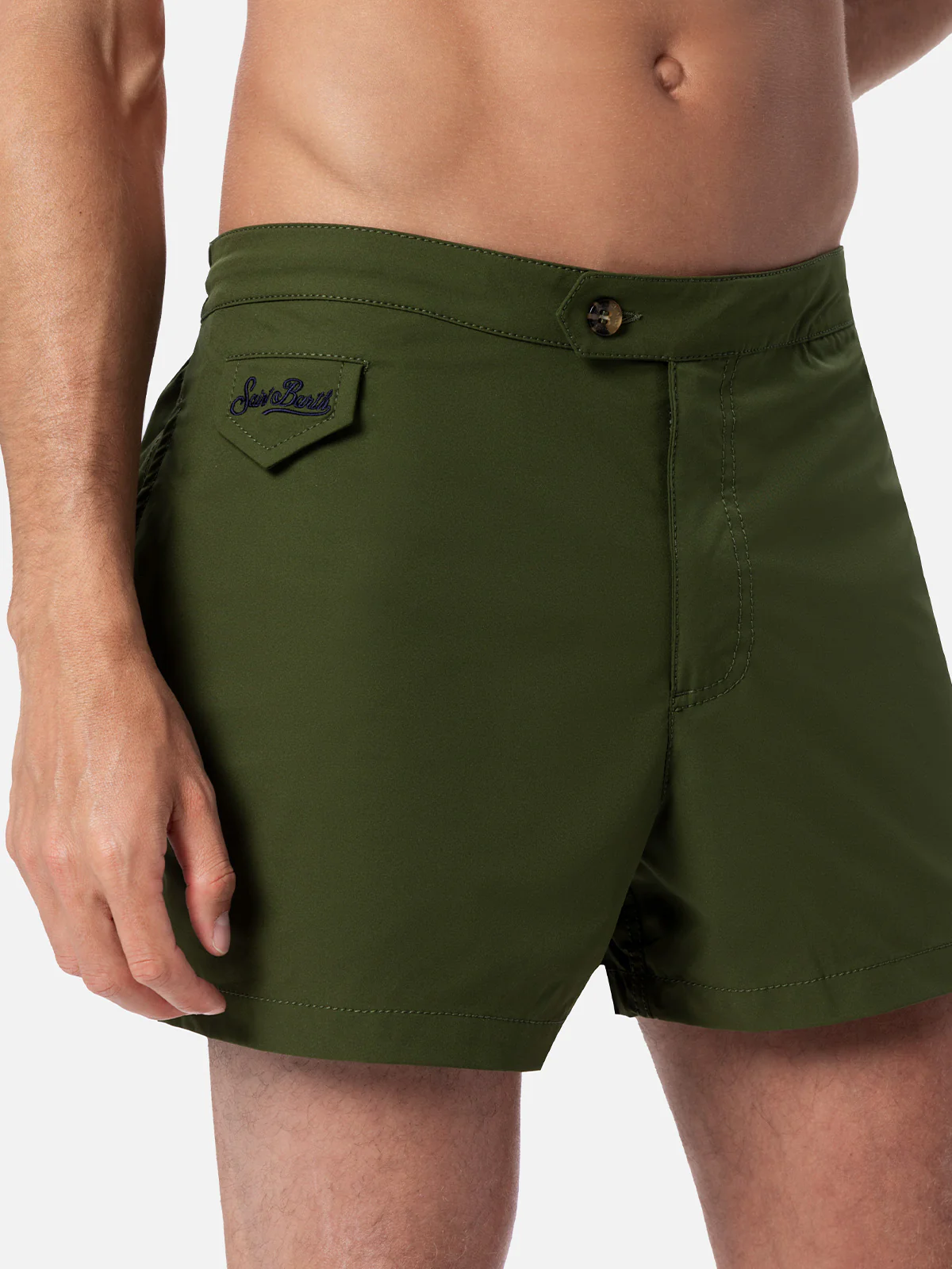 Harry's Slim Fit Zwempak voor Heren in Legergroen