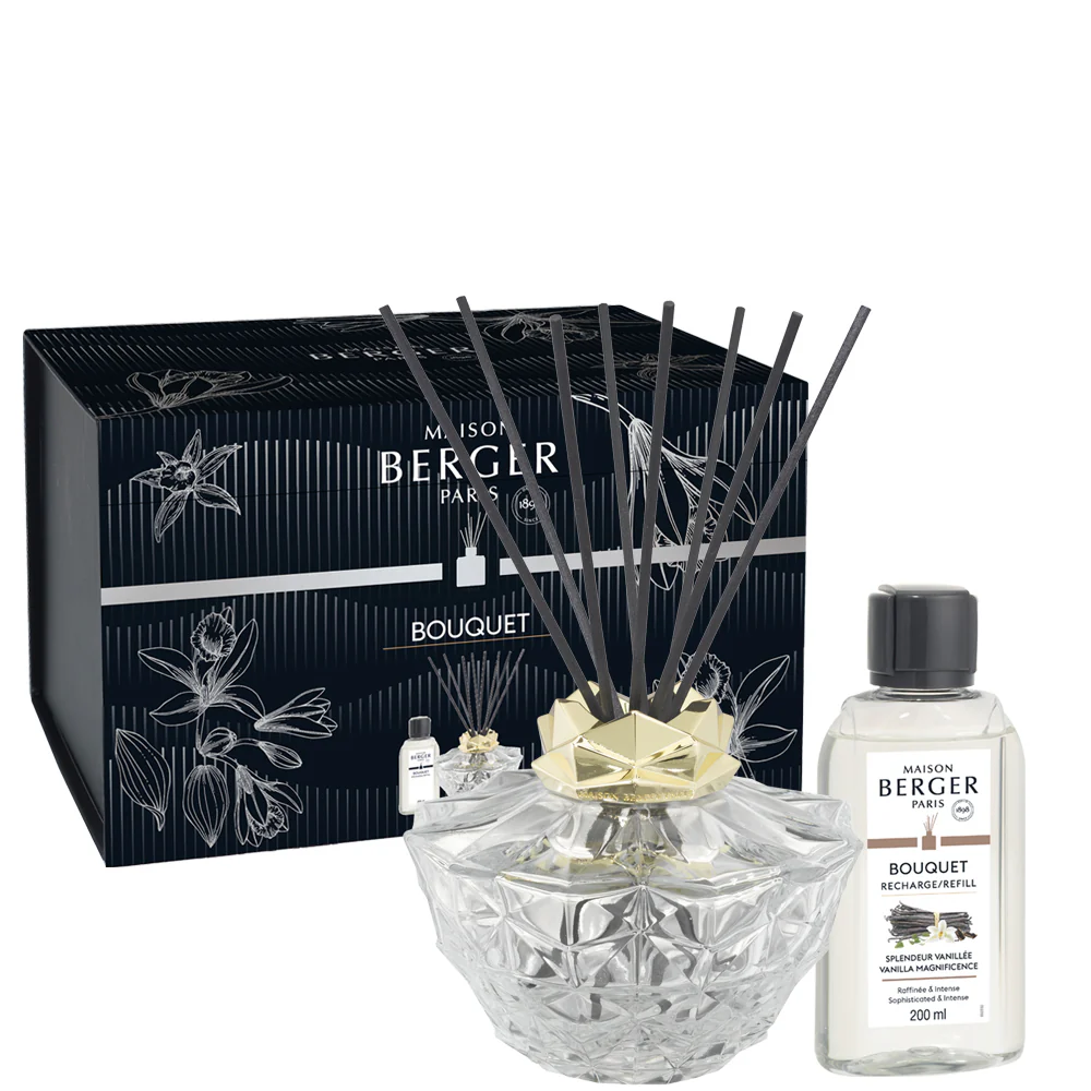 Bouquet Parfumé Cofanetto Bouquet KALI Trasparente - Splendeur Vanillée - Diffusore di Profumo