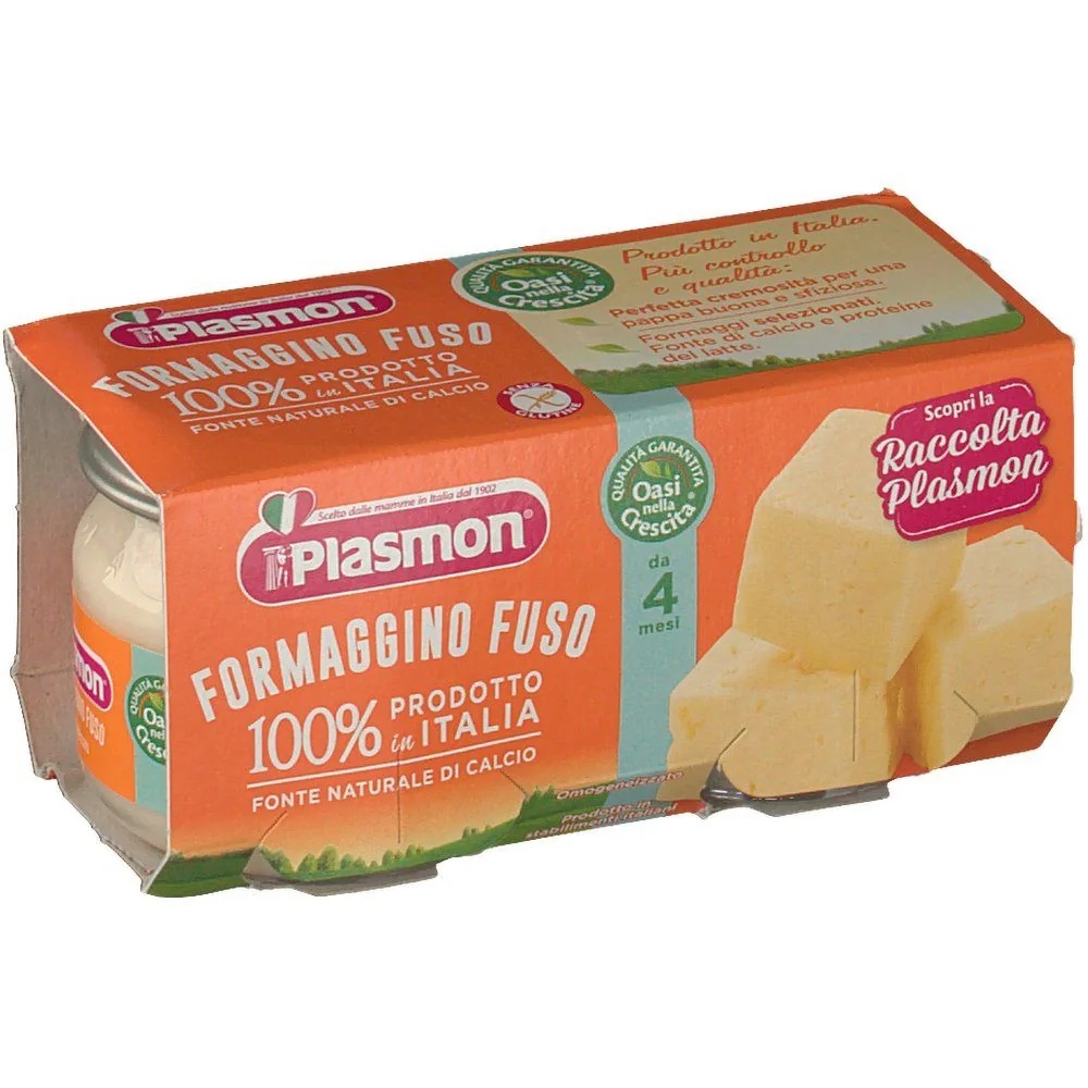 PLASMON Queso procesado clásico homogeneizado Plasmon 2 x 80 g alimento para bebés