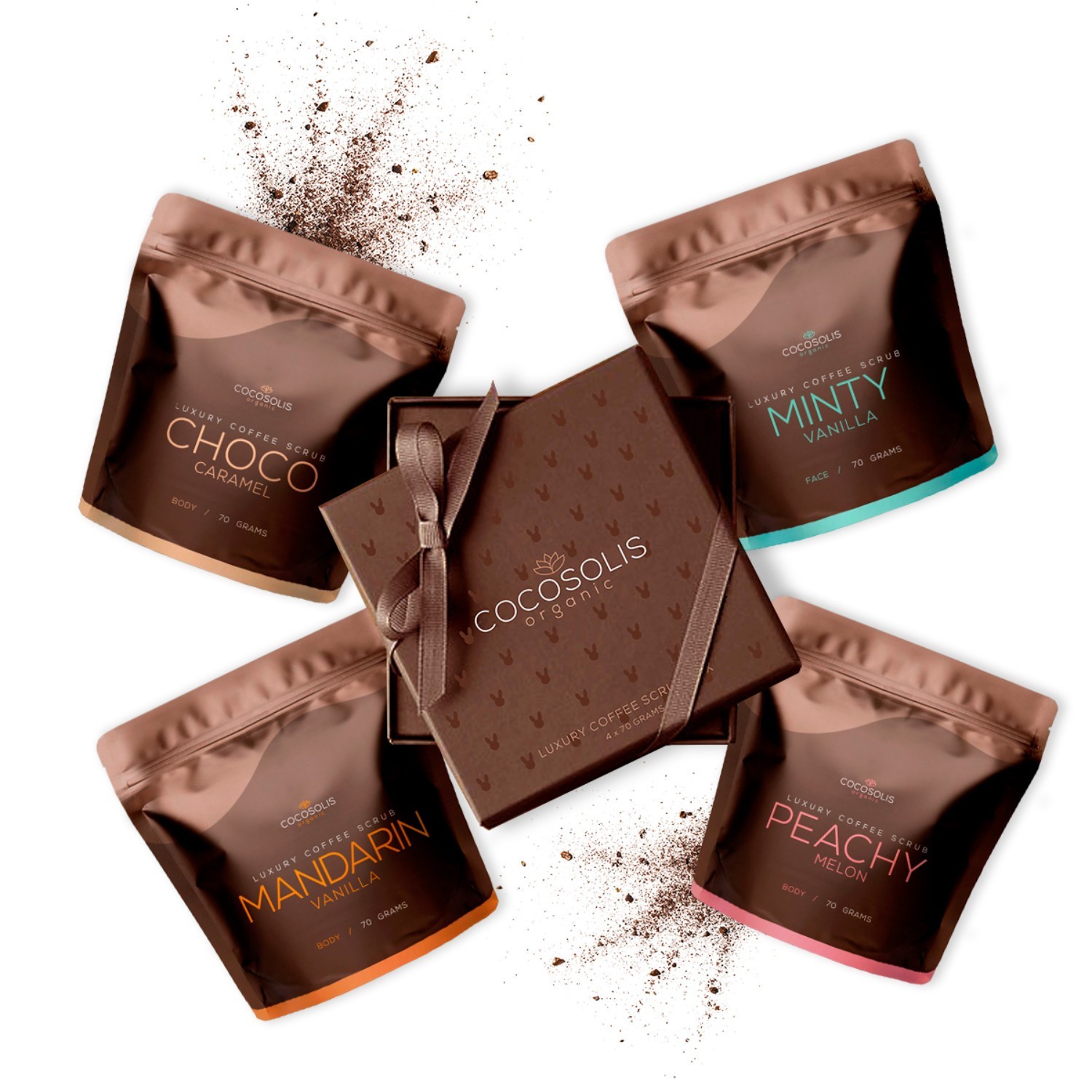 Cocosolis Set de gommages au café 4 x 70gr