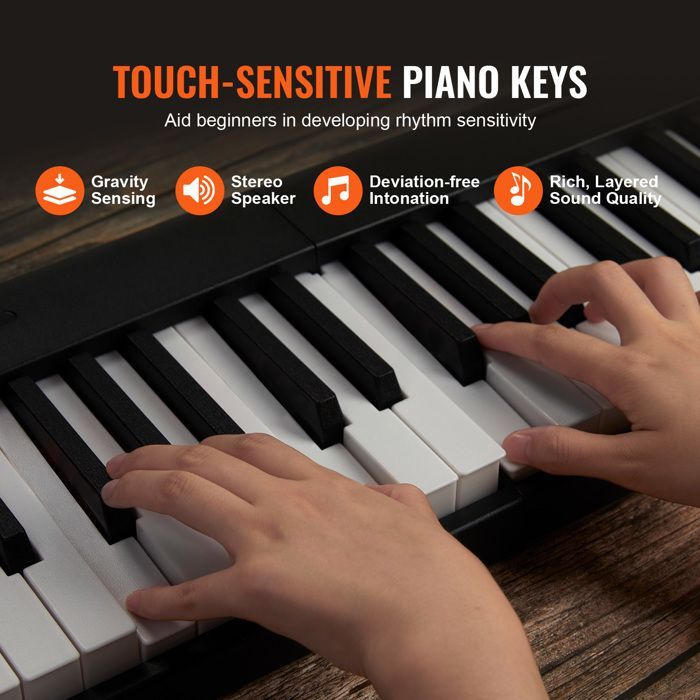 Clavier Piano Pliable 88 Touches-VEVOR-Piano Électronique Numérique Portable avec Pédale de Sustain-pour Débutants,