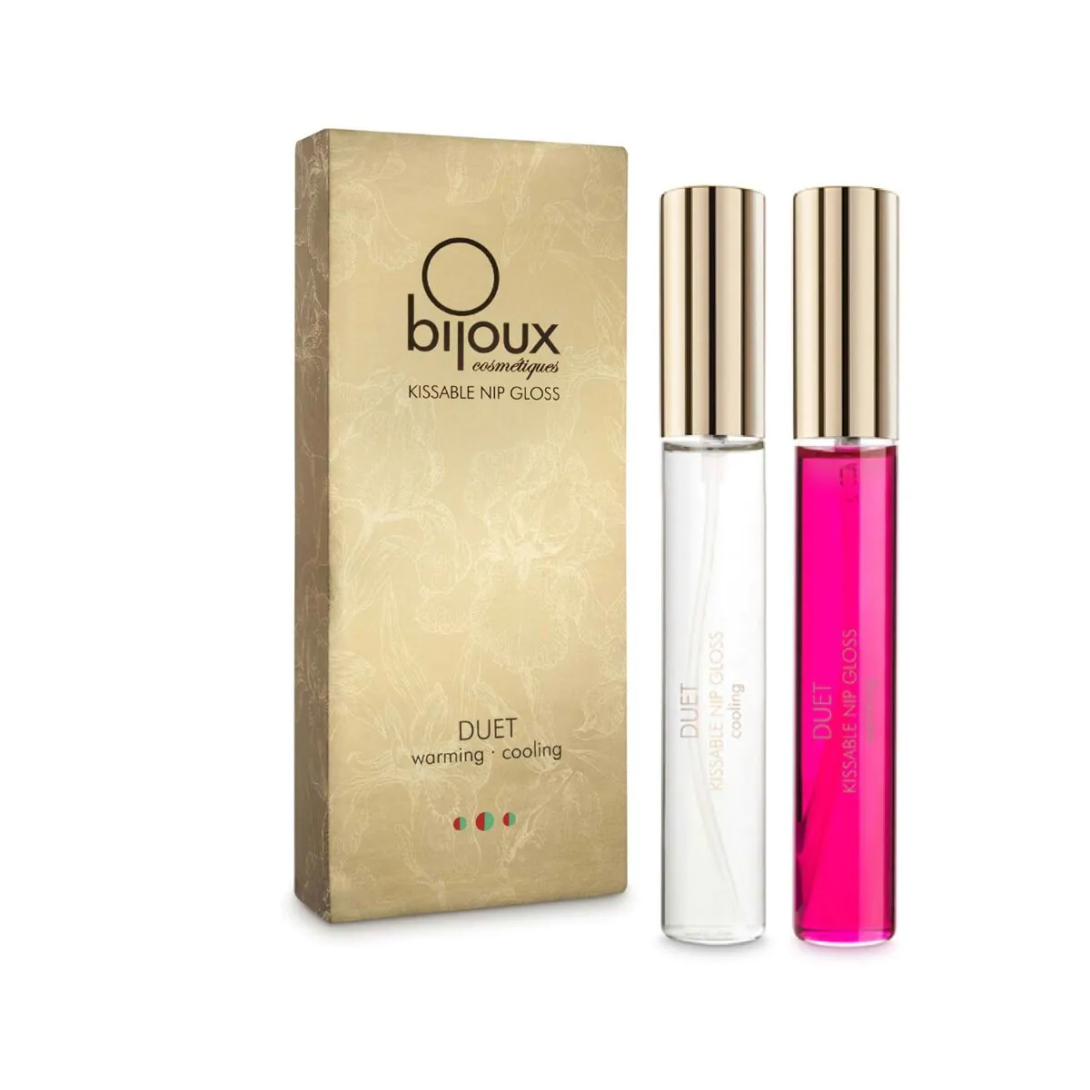 Bijoux Indiscrets Duet Kissable Nip Gloss Cooling & warming